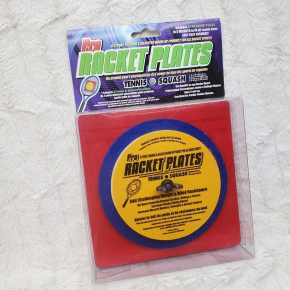 See Box Other - New in Packaging Pro Racket Plates Tennis & Squash Training Aid Device 3 Weights